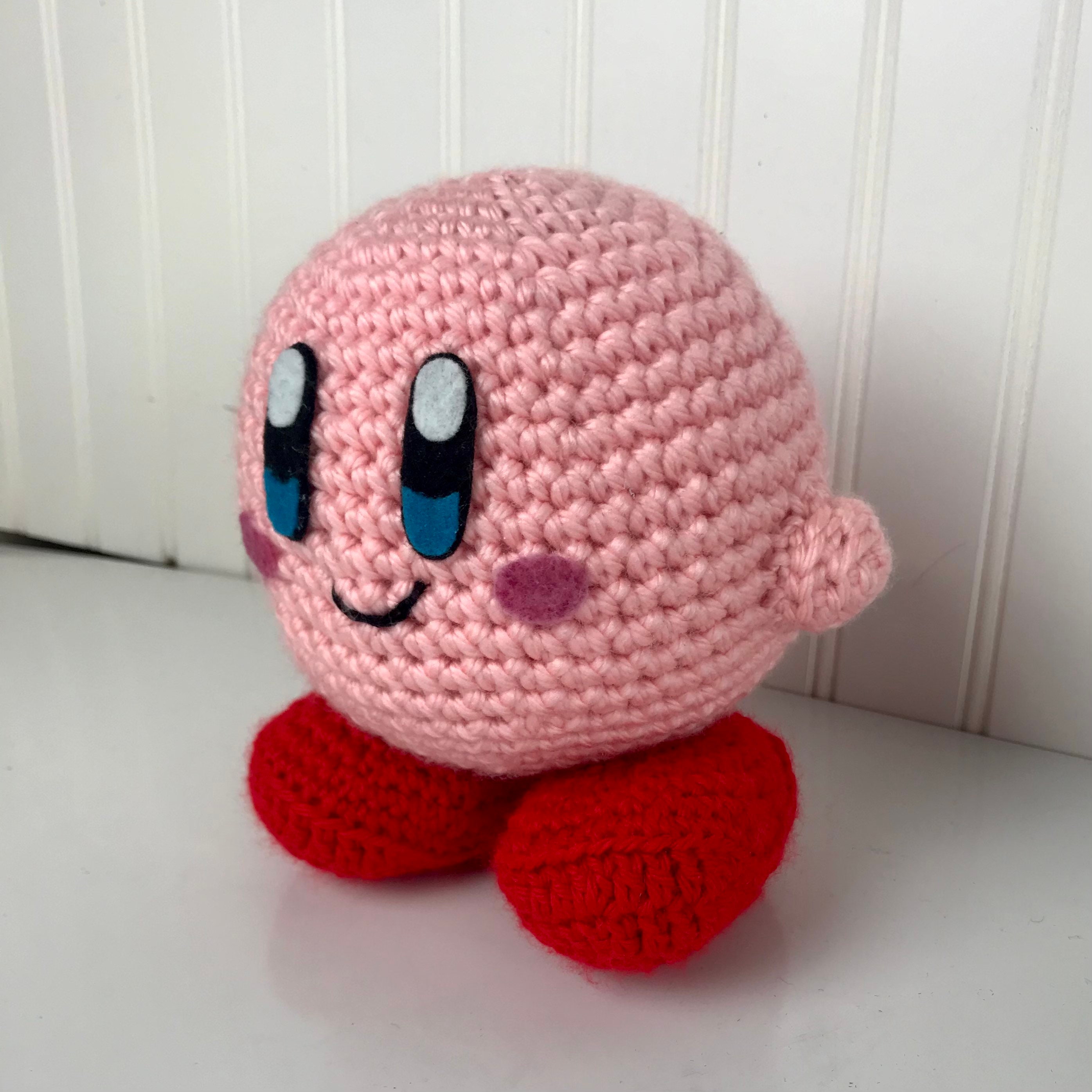 Handmade Amigurumi Collectible Kirby inspired Crochet Toy Stuffed Animals & Plushies Toys