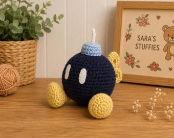 Amigurumi Crochet Pattern: Super Mario Bros Bob-omb