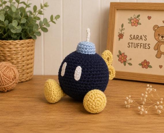 12 Super Mario Crochet Patterns 4 Amigurumi Crochet Pattern: Super Mario Bros Bob-omb