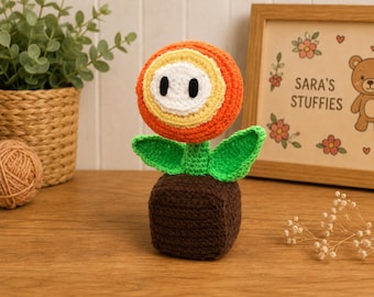 Amigurumi Crochet Pattern: Super Mario Bros Fire Flower