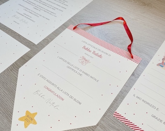 Santa Claus Letter Kit / Children's Voucher List / Certificate / Santa Claus Snack Placemat - Erre Lab Design