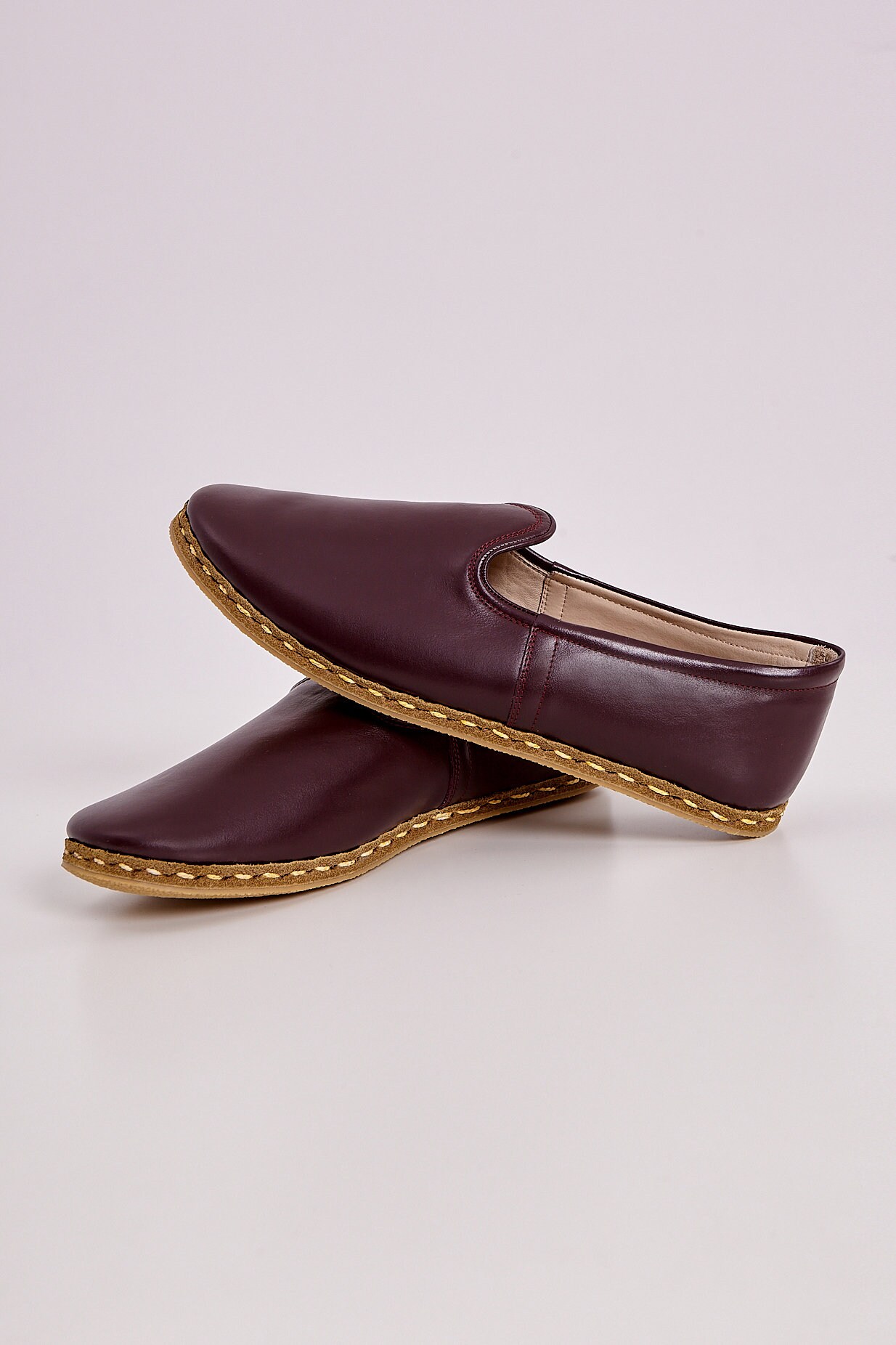 burgundy slip on loafers