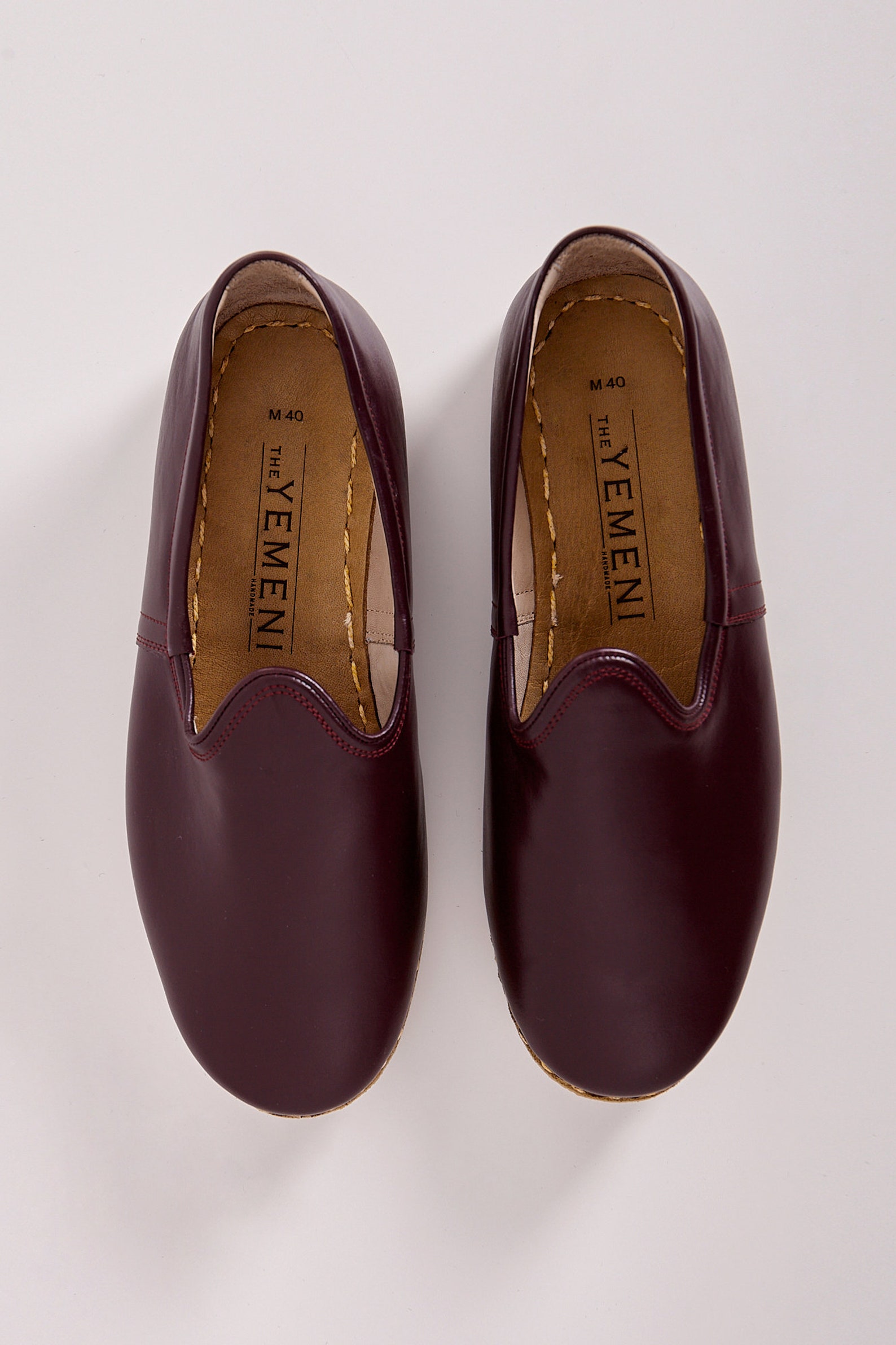 burgundy slip on loafers