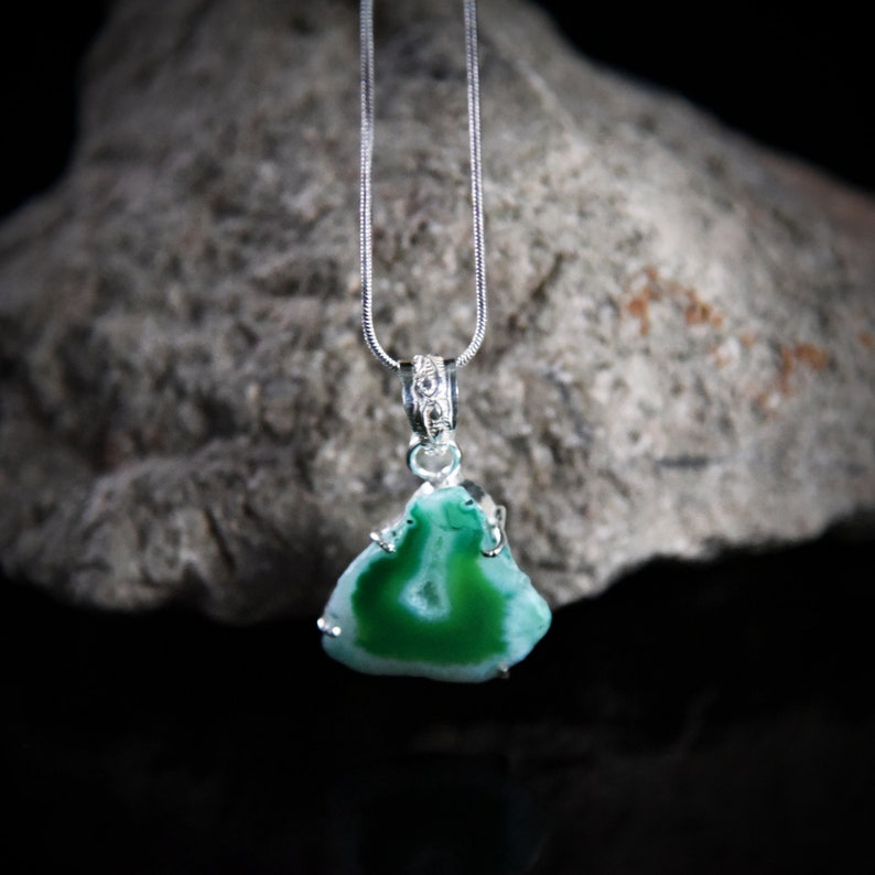 Agate Necklace Real Crystal Necklace