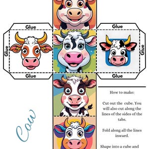 9 Printable Animals Cubes for Kids | Educational Tools | Imaginative ...