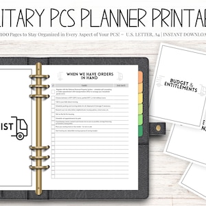 PCS Binder Printable PCS Checklist | Moving Checklist, Moving Binder | Military Gift – Instant Download
