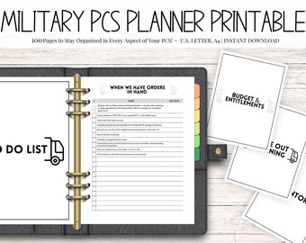 PCS Binder Printable PCS Checklist | Moving Checklist, Moving Binder | Military Gift – Instant Download