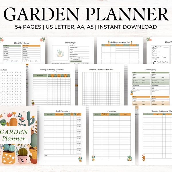 Garden Planner Printable Homestead Garden Planner Plant Planner Garden Log Gardening Binder Seed Inventory Plant Profile Harvest Calendar