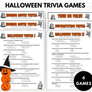 Halloween Trivia, Halloween Party Games, Halloween Party Activity, Fun Halloween Games, Trivia Game Night, Family Game Night