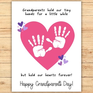 Grandparents Day Handprint Craft, Grandparents Day Art, Grandparents ...