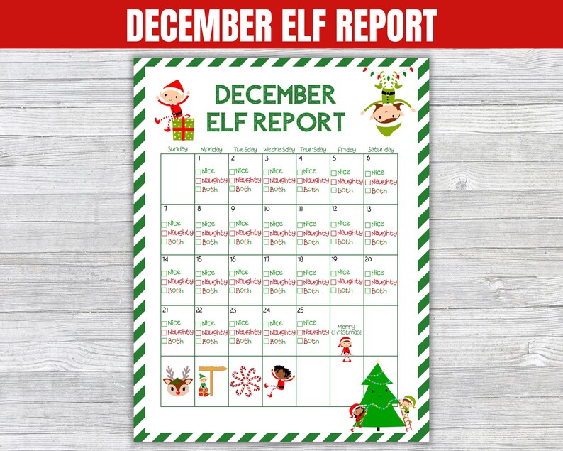2025 Christmas Elf Kit Planner, Elf Ideas Elf Activity, Elf Report Card ...