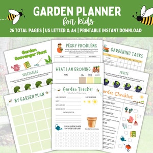 Garden Planner for Kids, Garden Journal Homeschool Activity, Kids Printable Garden Checklist, Kids Plant Journal, Kids Gardening Kit PDF