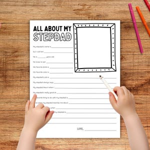 Step Dad Questions Printable All About My Stepdad Questions, Printable Father Daddy Interview ...