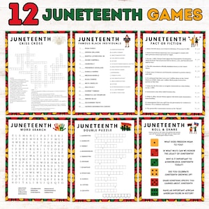 Juneteenth Games Bundle, Juneteenth Activities, African American History, Juneteenth Trivia, Juneteenth Quiz, Juneteenth School Game