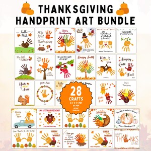 Thanksgiving Handprint Art, Fall Handprint Craft for Kids, Turkey Kid Craft, Thanksgiving Craft Keepsake, Toddler Homeschool Daycare Craft