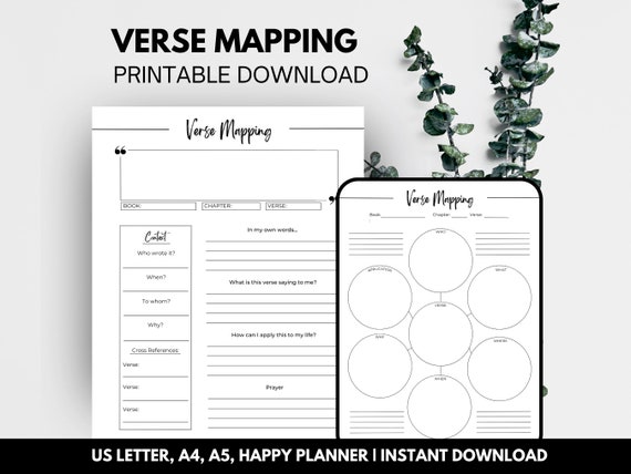 Verse Mapping Bible Verse Mapping Scripture Mapping Bible Study Tools Bible Study Template Bible Study Notes | INSTANT DOWNLOAD