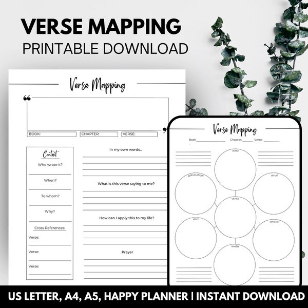 Verse Mapping Bible Verse Mapping Scripture Mapping Bible Study Tools Bible Study Template Bible Study Notes | INSTANT DOWNLOAD