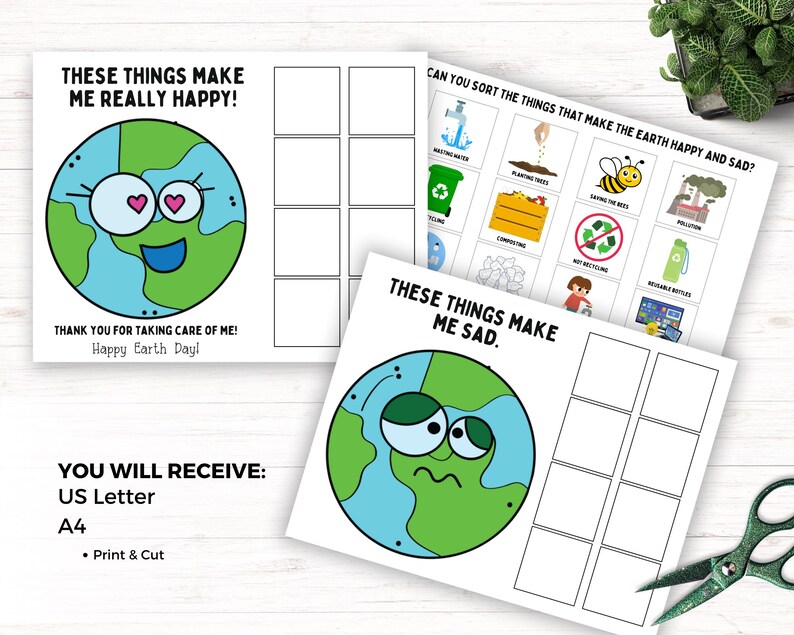 Reduce Reuse Recycle Earth Day Sorting Activity, Waste Sorting ...