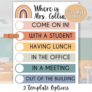 Personalized School Counselor Door Sign, Where is the Guidance Counselor, School Counselor Door Sign Teacher Door Sign Where Is Nurse Sign