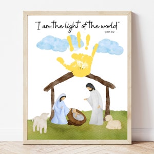 Birth of Jesus Nativity Story Bible Craft, Birth of Jesus Craft, Kids Nativity Craft, Jesus is Born Christian Christmas Craft, Manger Scene