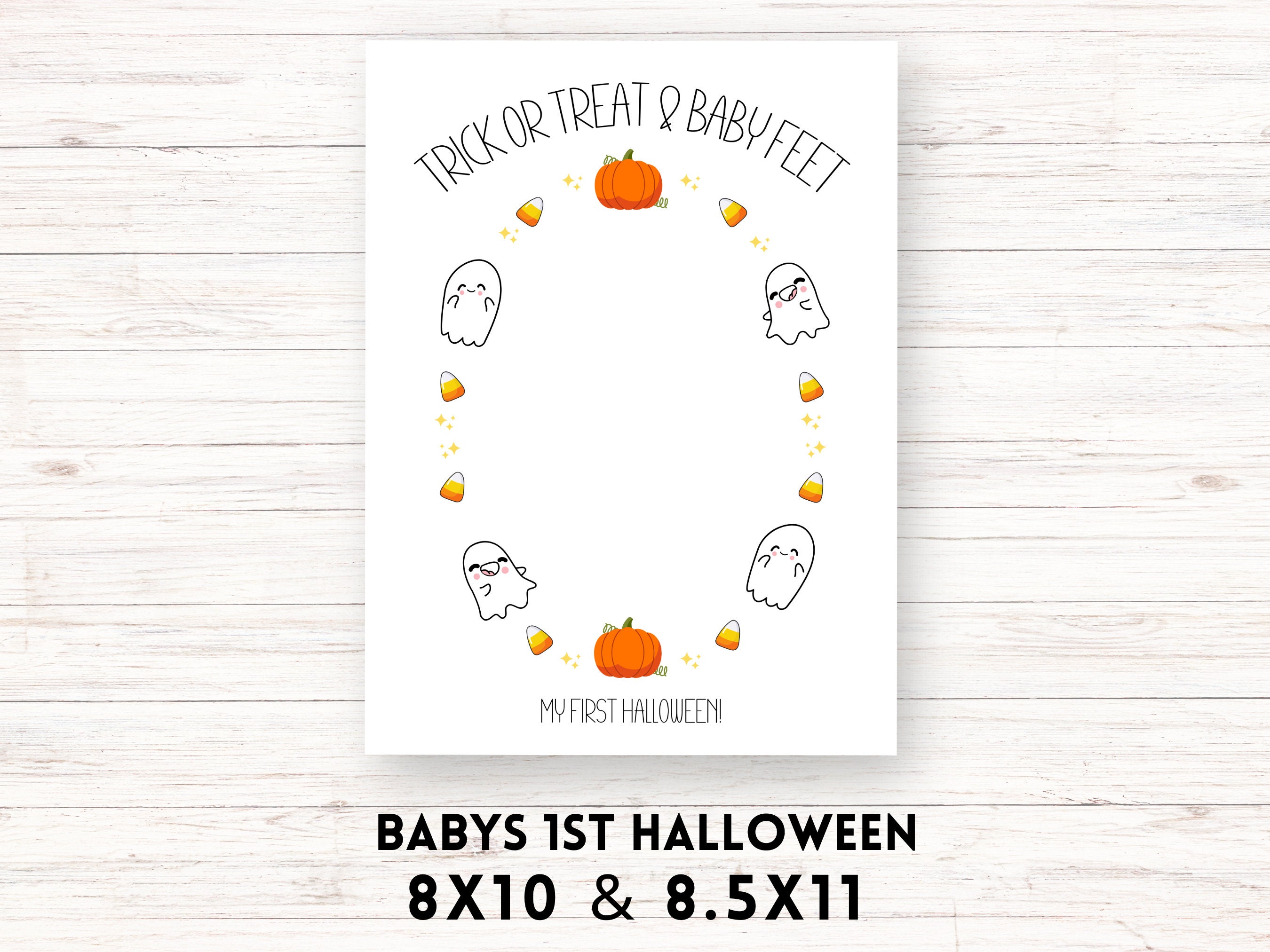 Babys First Halloween Keepsake, Halloween Footprint Art, Halloween Kid