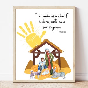 Birth of Jesus Nativity Story Bible Craft, Birth of Jesus Craft, Kids Nativity Craft, Jesus is Born Christian Christmas Craft, Manger Scene