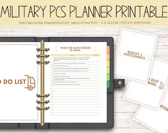 PCS Binder Afdrukbare PCS-checklist | Verhuischecklist, verhuismap | Militair cadeau – Direct downloaden
