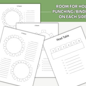Printable Wedding Table Chart Template Round Table Seating Planner