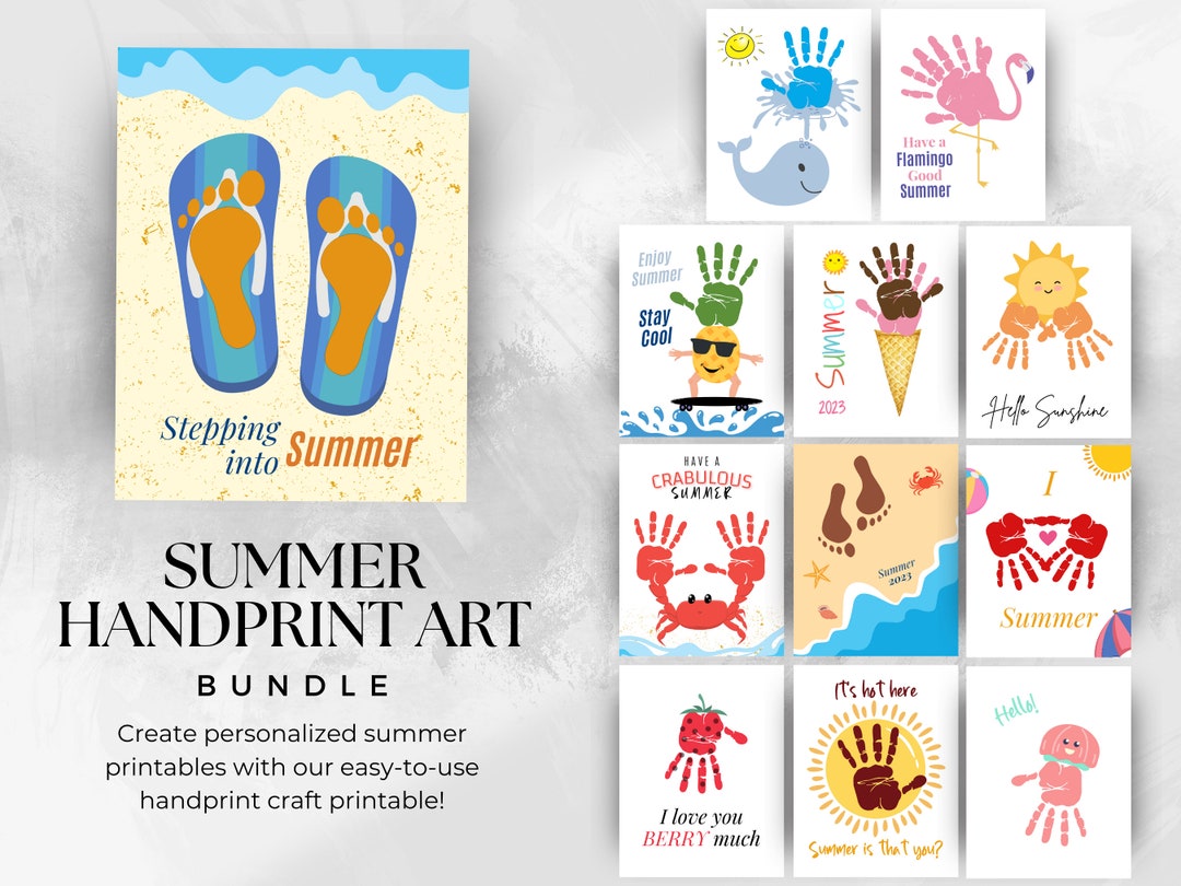 Summer Handprint Craft for Kids  Printable Summer Art for