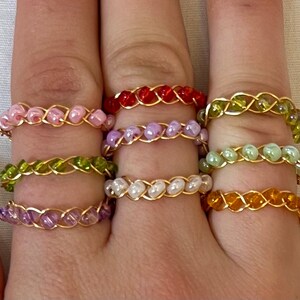 Handmade braided wire rings