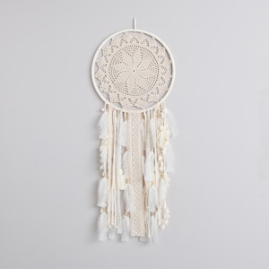 Large Cream Dreamcatcher Huge Boho Chic Decor for Statement Look Bohemian Wall Hanging Wall Art Boho Nursery Decoration Birthday Gift