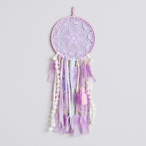 Handcrafted Purple Dreamcatcher For Girls Whimsical Magical Room Decor Kids Room Decoration Boho Decor Woven Wall Hanging Unique Baby Gift
