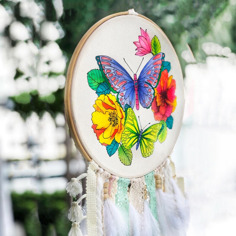 DIY Unicorn Dreamcatcher Craft Kit Kids Art Activity Rainbow Craft Kit Birthday Gift for Girls Paint and Markers Creative Kids Gift Baby image 15