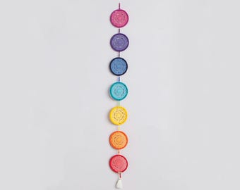 7 Chakra Dreamcatcher Wall Hanging Boho Yoga Decor Spiritual Gift Meditation Room Art Housewarming Present Girlfriend Bedroom Healing Zen Om