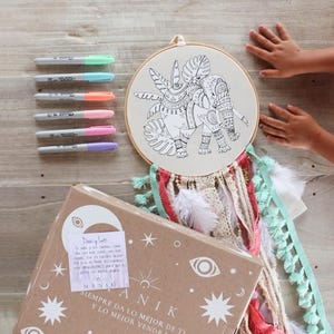DIY Unicorn Dreamcatcher Craft Kit Kids Art Activity Rainbow Craft Kit Birthday Gift for Girls Paint and Markers Creative Kids Gift Baby image 19