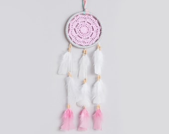 Einhorn Traumfänger für Mädchen Zimmer rosa Boho Wandbehang Kinderzimmer Dekor Baby Shower Geschenk Kinder Schlafzimmer Wand Kunst Boho Geschenk