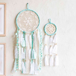 Pastel Dreamcatcher Wall Hanging Handcrafted Nursery Decor Sage Green Kids Room Decoration Unique Home Decor Gift Boho Nursery Wall Art