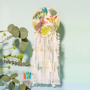 DIY Unicorn Dreamcatcher Craft Kit Kids Art Activity Rainbow Craft Kit Birthday Gift for Girls Paint and Markers Creative Kids Gift Baby image 20