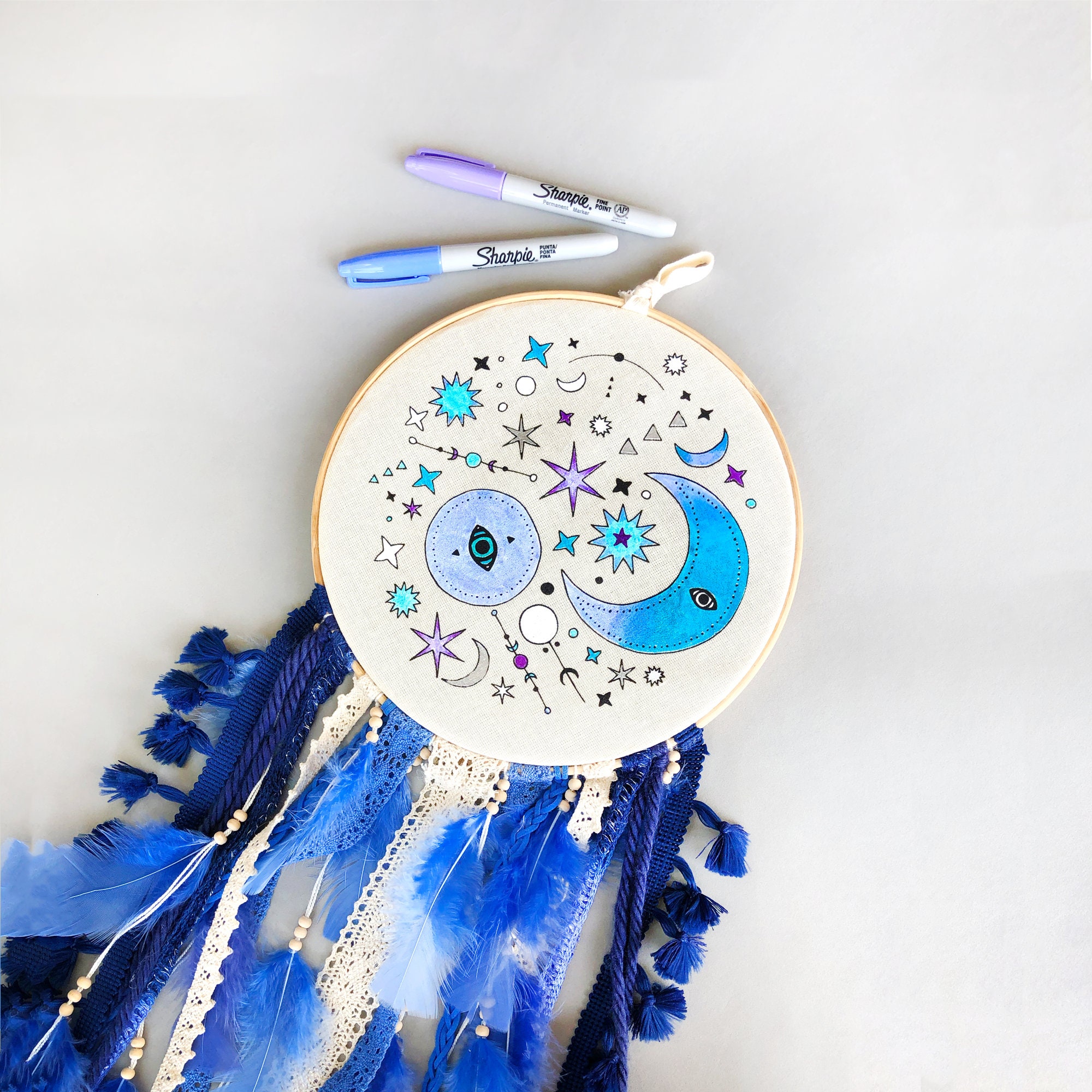 DIY Dreamcatcher Craft Kit Kids Birthday Party Moon Star Dream…