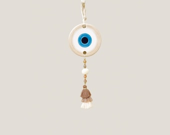 Ceramic Evil Eye Wall Hanging Boho Home Decor Spiritual Protection