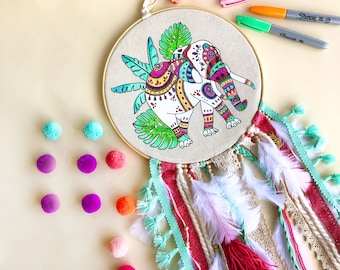 DIY Dreamcatcher Craft Kit Kids Painting Activity Arts and Crafts for Kids Birthday Party Craft Teen Girl Gift Boho Wall Decor Creative Kids