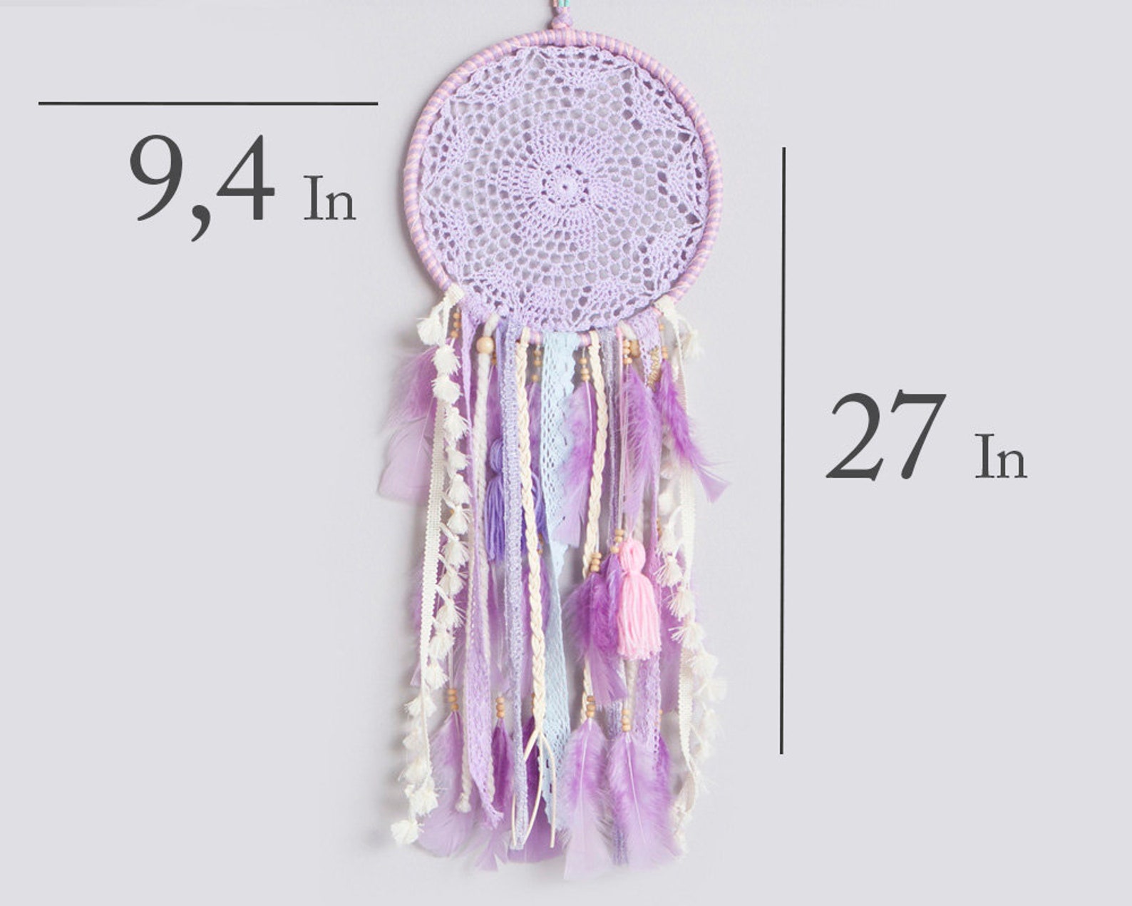 Purple Dreamcatcher for Kids Room Whimsical Decor for Girls Bedroom ...