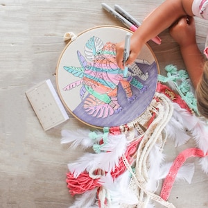 DIYドリームキャッチャーペイントキット 子供用 象の工作 アートアクティビティ ボヘミアンルームデコレーション 女の子への誕生日プレゼント クリエイティブプレイセット 手作りクラフト