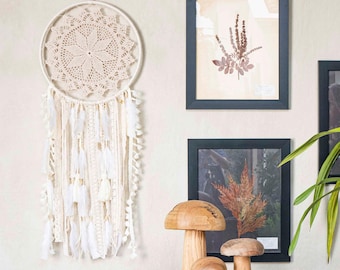 Large Dreamcatcher Wall Hanging Boho Wall Decor Natural Boho Home Decor Elegant Bedroom Wall Art Unique Gift for Mom Mother’s Day Gift