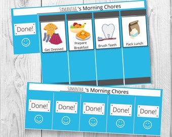 Kids Daily Responsibilities Flip Chart, Printable Daily Routine, Chore Chart, Daily Task List, Children's Job Poster, Kid's Checklist