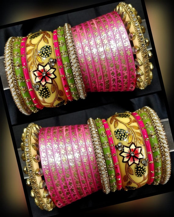 Floral bangles set deals