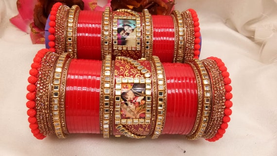 Bridal chura in red colour online sale