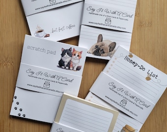 Notepads Handmade Various Sizes Various Themes/Styles - 50 Pages