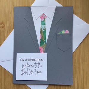 Best Life Ever Suit or Dress Card for Special Occasion - Baptism Card/Encouragement Card/Just Because