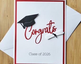 Graduation Handmade Card with Various Sayings - Graduation from Grade School/High School/College/University